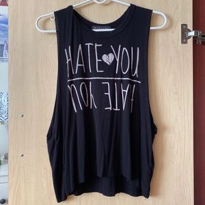 Shredded Open Back Tank